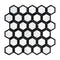 Carrara White 2" X 2" Vortex Hexagon (w/ Black) Mosaic Polished