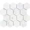 Carrara Italian Hexagon Mosaic Backsplash and Wall Tile 3"