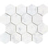 Carrara Italian Hexagon Mosaic Backsplash and Wall Tile 3"