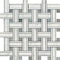 Carrara White - Triple-Weave (Blue-Gray) Mosaic Polished