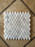 Carrara Italian Diamond Mosaic Backsplash and Wall Tile 1x2"