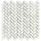 Carrara Italian Mini Herringbone Mosaic Backsplash and Wall Tile