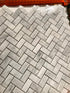 Carrara Italian Mini Herringbone Mosaic Backsplash and Wall Tile