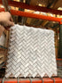 Carrara Italian Mini Herringbone Mosaic Backsplash and Wall Tile