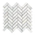 Carrara Italian Herringbone Mosaic Backsplash and Wall Tile 1x3"