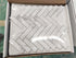 Carrara Italian Herringbone Mosaic Backsplash and Wall Tile 1x4"