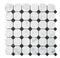 Carrara White Octagon Mosaic w/ Black Dots Polished