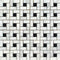 Carrara White Pinwheel (Mini) Mosaic w/ Black Dots Polished