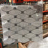 Carrara White Octave Pattern w/ Blue (Long Octagon) Polished