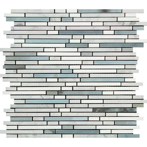Carrara Italian Bamboo Sticks Mosaic Backsplash and Wall Tile