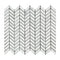 Carrara Italian Mini Chevron Mosaic Backsplash and Wall Tile