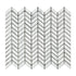 Carrara Italian Mini Chevron Mosaic Backsplash and Wall Tile