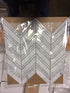 Carrara Italian Chevron Mosaic Backsplash and Wall Tile