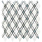 Carrara White Lattice Thassos + Carrara White + Blue Polished