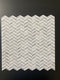 Carrara Mini Chevron w/ Blue - Grey Mosaic Tile