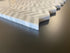 Carrara Mini Chevron w/ Blue - Grey Mosaic Tile