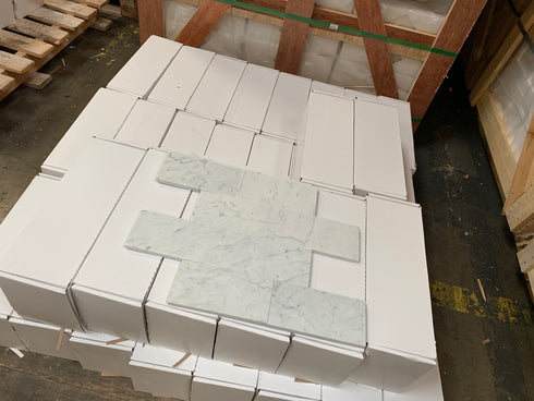 Carrara White 3" x 6" Polished