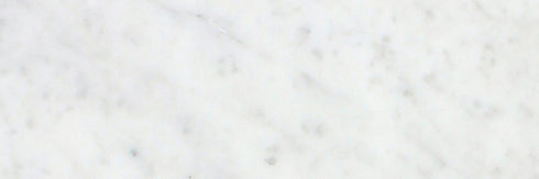 Carrara Italian White Beveled Marble Wall and Floor Tile 4x12"