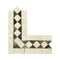 Crema Marfil Polished w/ Emp. Dark Bias Border Corner Tile