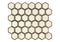 Crema Marfil Polished w/ Emp Dark Vortex Hexagon Mosaic Tile 2"