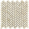 Crema Marfil Polished Mini Herringbone Mosaic Tile