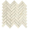 Crema Marfil Polished Herringbone Mosaic Tile 1x3"