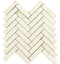 Crema Marfil Polished Herringbone Mosaic Tile 1x4"