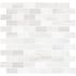 Bianco Dolomite Polished Brick Mosaic Tile 1"x2"