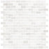 Bianco Dolomite Polished Mini Brick Mosaic Tile 5/8"x1 1/4"