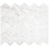 Bianco Dolomite Polished Chevron Mosaic Tile 1" x 4"