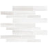 Bianco Dolomite Polished Random Strip Mosaic Tile