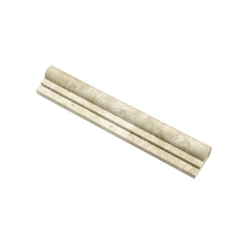 Durango Cream Honed Single Step Chair Rail Trim Tile 2x12"