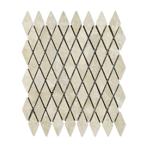 Durango Cream Tumbled Diamond Mosaic Tile