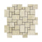 Durango Cream Tumbled Mini Versailles Mosaic Tile