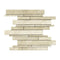 Durango Cream Polished Honed Random Strip Mosaic Tile