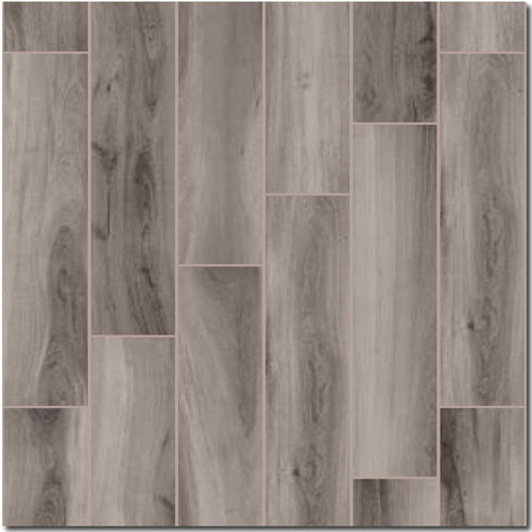 Dark Woodgrain Wood Look Brushed Italian Porcelain Tile 8" x 48"