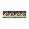 Emperador Dark Polished Wave Border w/Crema Marfil 3 7/8x12"