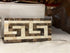 Emperador Dark 3 1/2" x 7" Greek Key Border w/Cream Polished