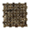 Emperador Dark Basketweave Mosaic w/ C. Marfil Dots Polished