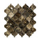 Emperador Dark Polished Arabesque Mosaic Tile