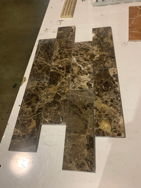 Emperador Dark Wall and Floor Tile 6x6"