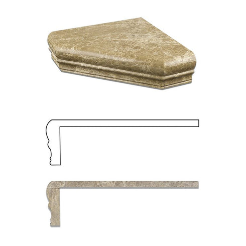 Emperador Light Handmade Corner Shelf Accessories