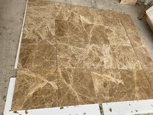 Emperador Light Wall and Floor Tile 12x12"