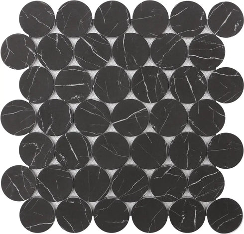 3/9" Finish Polished Sold By sqft Usage Area Backsplash, Wall, Fireplace Room Kitchen, Bathroom, Entryway, Laundry Room Size 12"x12" Shape Penny Round
