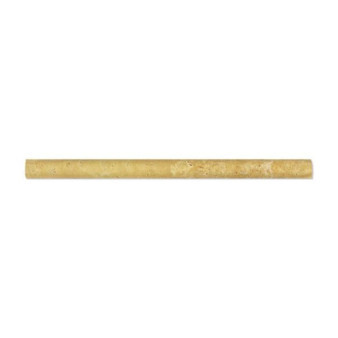Gold Travertine Honed Bullnose Liner Trim Tile 3/4 x12"