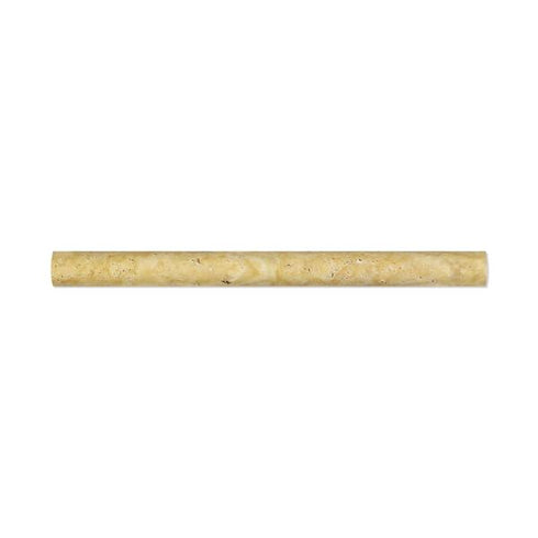 Gold Travertine Honed Dome Liner Trim Tile 1x12"