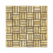 Gold Travertine Tumbled Triple Strip Mosaic Tile 5/8x2"