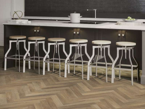 Chestnut Wood Look Brushed Italian Porcelain Tile 9.5" x 48"