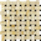 Honey Onyx Polished Basketweave w/ Black Dots Mosaic Tile