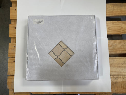 Crema Marfil Polished Arabesque Mosaic Tile